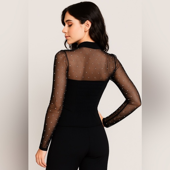 Glamour Shine Mesh Top - Picture 6 of 11